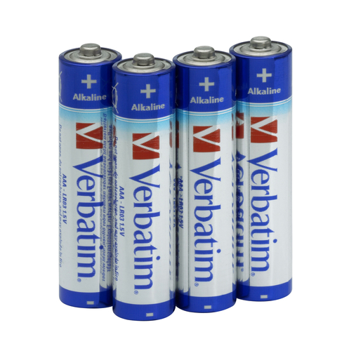 VERBATIM AAA ALKALINE BATTERIES 4PK (5 pack by Valotronics)