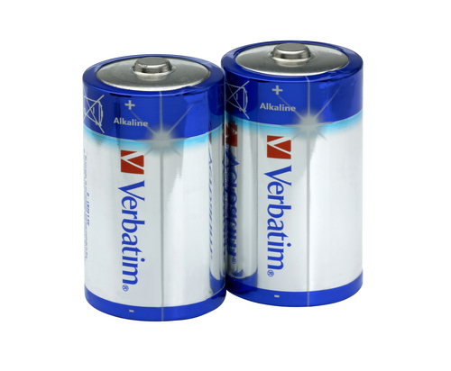 Verbatim D Alkaline Batteries 2Pk (3 pack by Valotronics)