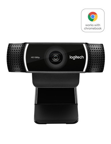 Logitech Full HD 1080p video, stereo mics, and auto focus. Includes privacy shut