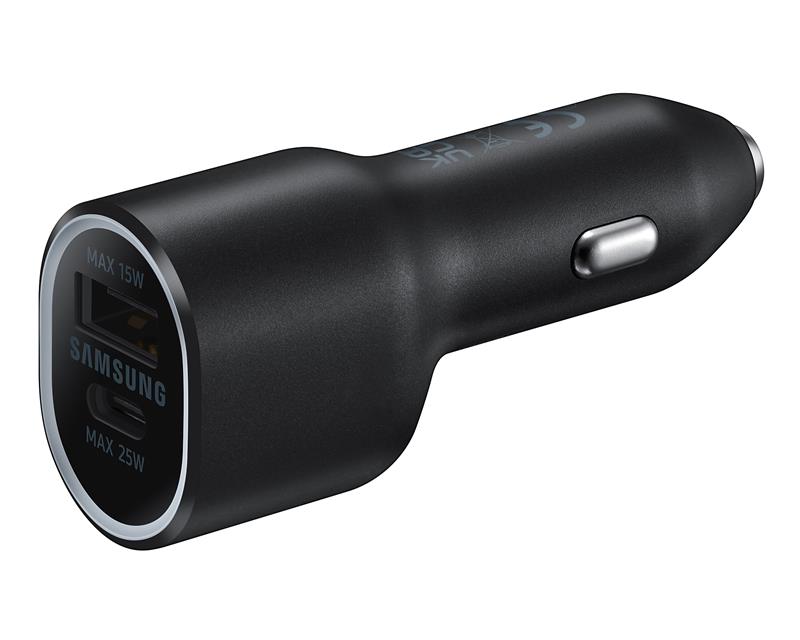 Samsung Dual USB Car Charger Power Up Fast – USB-C delivers up to 25W Super Fa