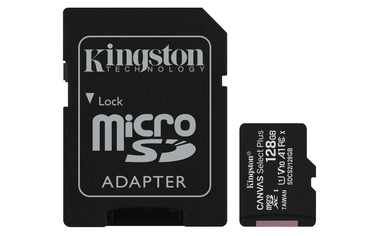 Kingston 128GB micSDXC Canvas Select Plus 100R A1 C10 Card + ADP