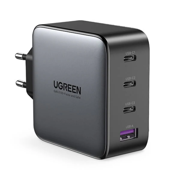 Ugreen 4 Port GaN PD Home Charger - 100W Type-C port with Power Delivery 3.0. fa