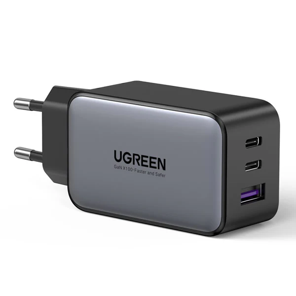Ugreen 3 Port GaN PD Home Charger - 65W features Type-C port with Power Delivery