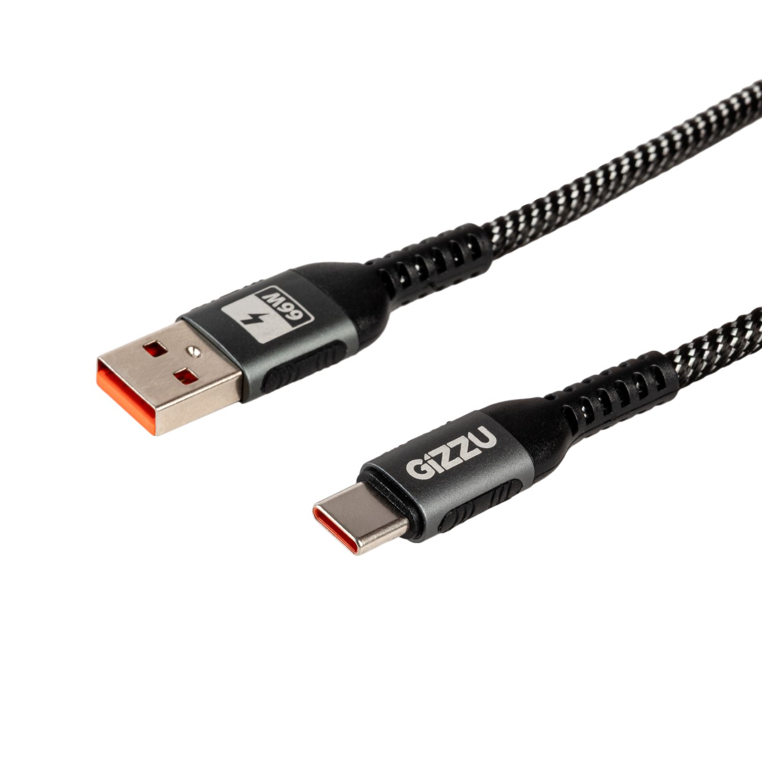GIZZU 66W 480Mbps USB to Type-C 2m Cable (2 pack by Valotronics)