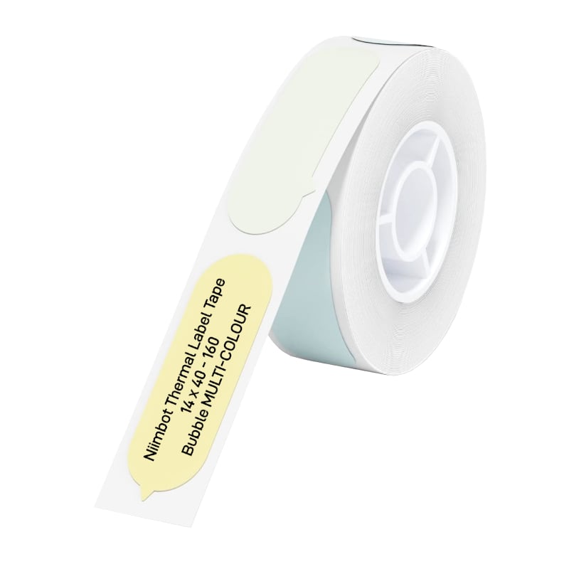 NIIMBOT D11/D110/D101/H1S Thermal Label 14x40mm - 160 Labels Per Roll - Bubble B (2 pack by Valotronics)