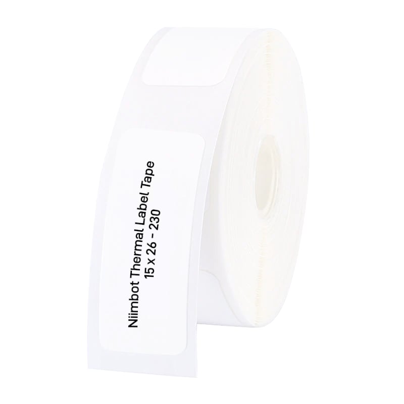 NIIMBOT D11/D110/D101/H1S Thermal Label 15x26mm - 230 Labels Per Roll - White (2 pack by Valotronics)