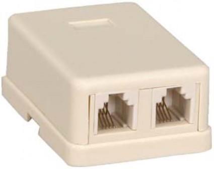 NetiX RJ11 Surface Mount Box (3 pack by Valotronics)