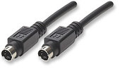Manhattan S-Video cable 1.8m/6ft , (3 pack by Valotronics)