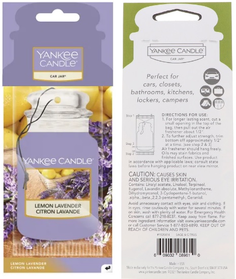 Yankee Candle Lemon Lavender Card Jar (2 pack by Valotronics)