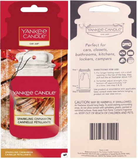 Yankee Candle Sparkling Cinnamon Card Jar (2 pack by Valotronics)