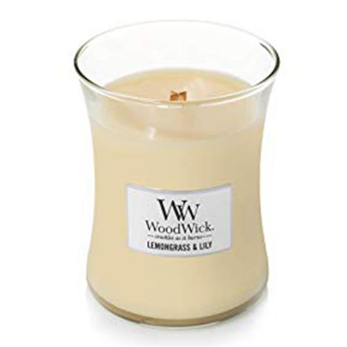 Woodwick Lemongrass &amp; Lily Medium Jar Retail Box No
