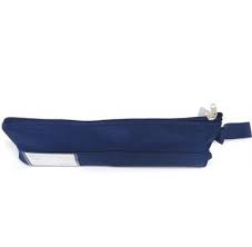 Nexx Fabric 1 Pocket 33cm Navy Blue Pencil Bag (3 pack by Valotronics)