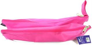 Nexx Fabric 1 Pocket 33cm Pink Pencil Bag (3 pack by Valotronics)