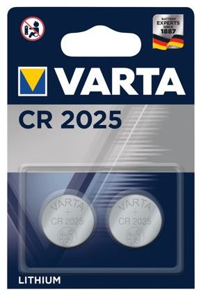Varta CR2025 Lithium 2Pack Coin Cell Battery (3 pack by Valotronics)