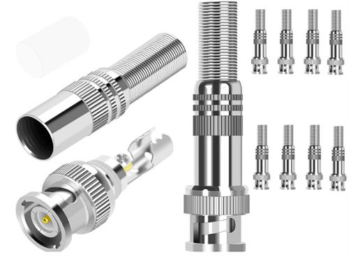 Securnix RG59 8 Pack Screw Spring BNC Connectors (3 pack by Valotronics)