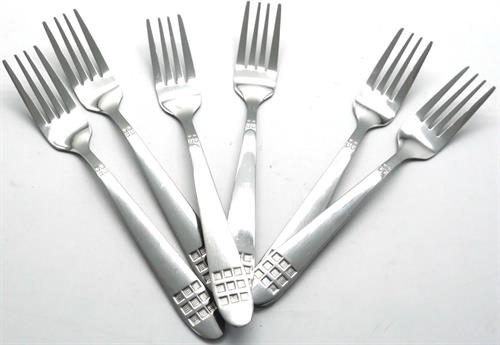 Casey Catering 6 Piece Stainless Steel Dinner Dessert Forks (3 pack by Valotronics)