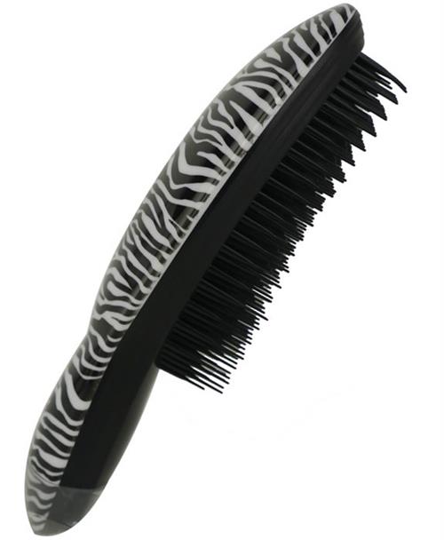Prescott Finishing Hairbrush Zebra Strip Colour (3 pack by Valotronics)