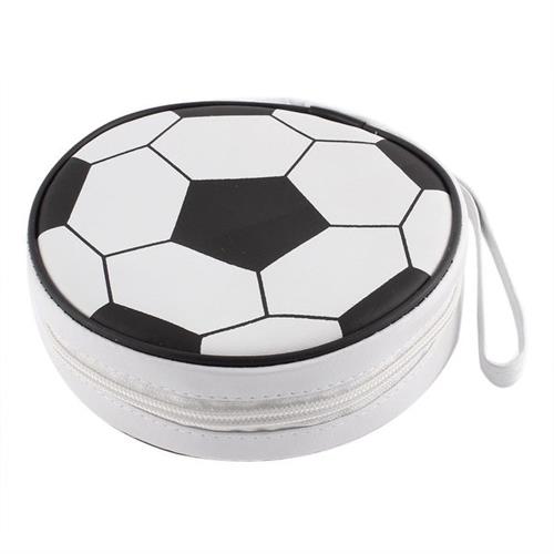 Ebox 24pcs Cd Holder Black &amp; White Socce (5 pack by Valotronics)