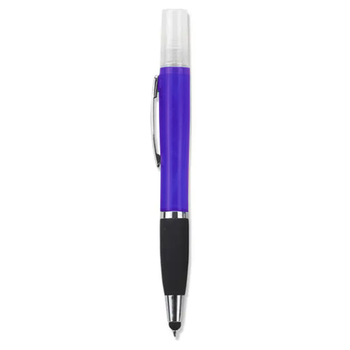 Geeko 3 in 1 Sanitizer Spray Stylus and Blue ink Pen (3 pack by Valotronics)