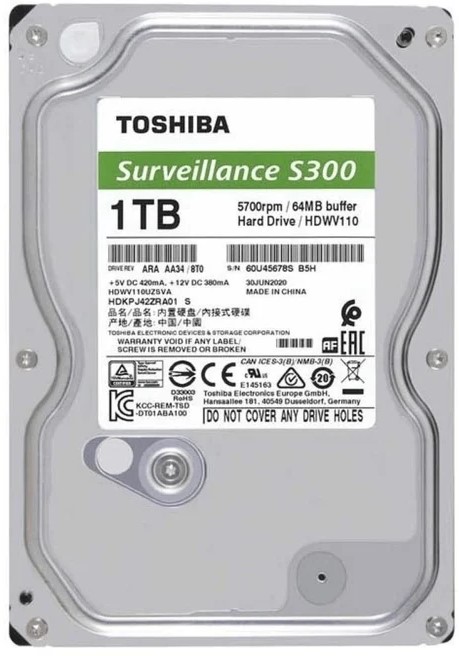 Toshiba HDKPJ42ZRA02S 1TB 3.5 inch Surveillance Hard Drive