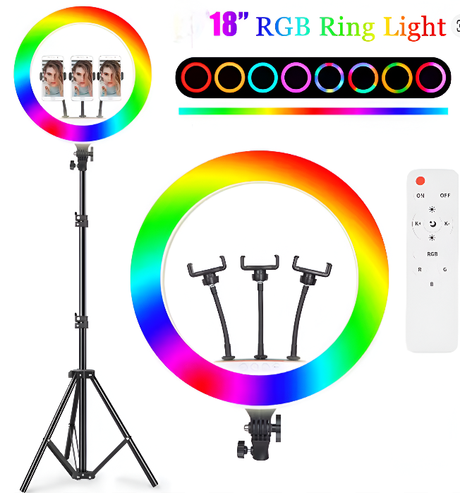 Nesty Multipurpose Electric Powered 18 Inch RGB LED Ring Light