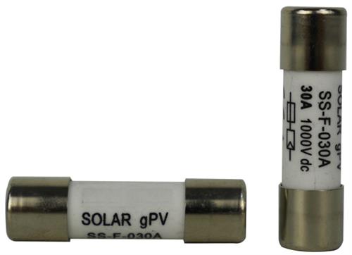 Solarix 30A Solar Photovoltaic Fuse 38mm x 10mm (2 pack by Valotronics)