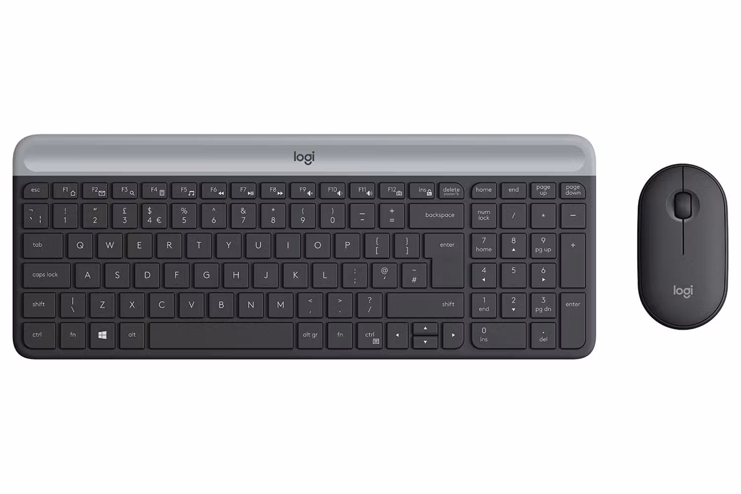 Logitech MK470 - Wireless Keyboard and Mouse combo - Graphite - Slimline - USB