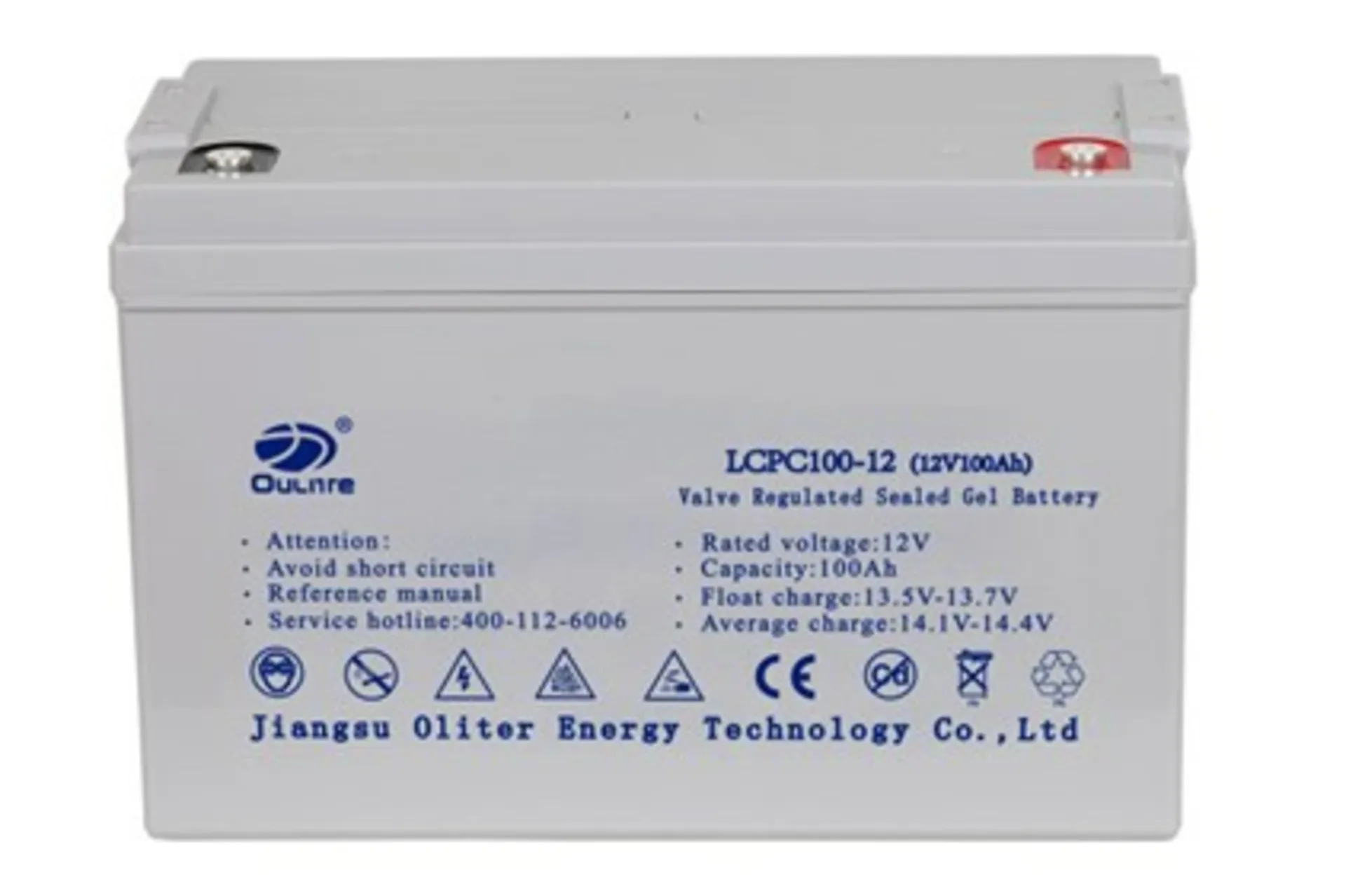 100ah 12V Deep Cycle GEL Battery - OLITER -                                6 Mon