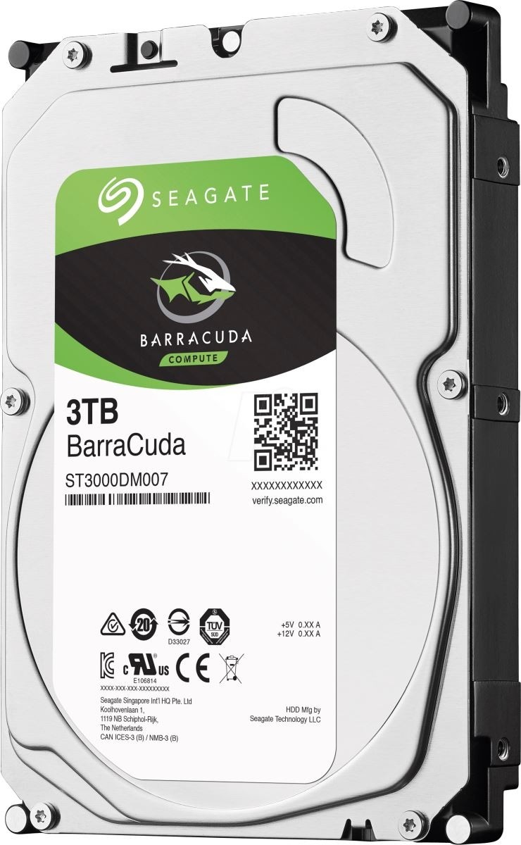Seagate Barracuda 3TB 3.5''- 5400RPM SATA 6GB/s 256MB Cache