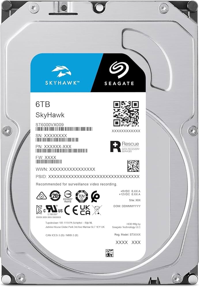 Seagate Skyhawk 6TB 3.5- 5400RPM SATA 6GB/S 256MB Cache