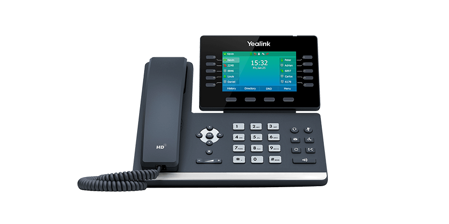 YEALINK T54W MID-LEVEL PHONE, DUAL-PORT GIGABIT ETH, WIFI DUAL-PORT GIGABIT ETH, WIFI DUAL-PORT GIGABIT ETH, WIFI