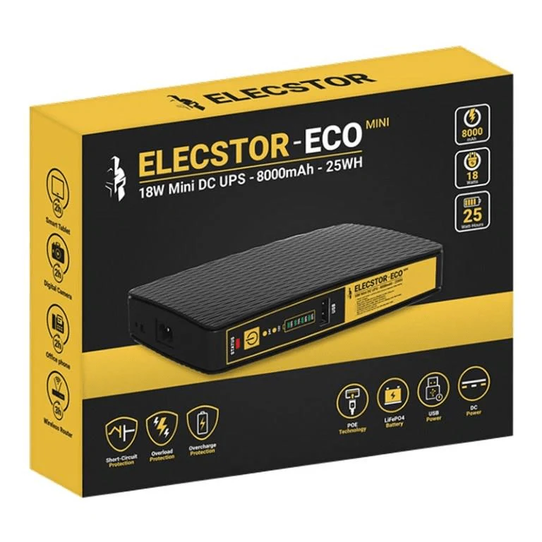 Elecstor 18W Mini UPS 8000mAh - 25WH