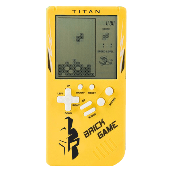 Titan - Brick Game Portable - Yellow (2 pack by Valotronics)