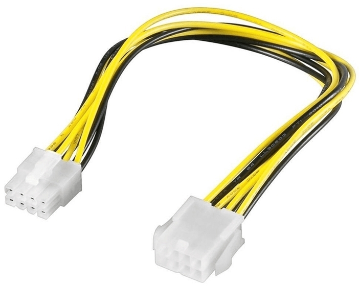 Goobay 8-Pin PC Power Extension Cable (4 pack by Valotronics)