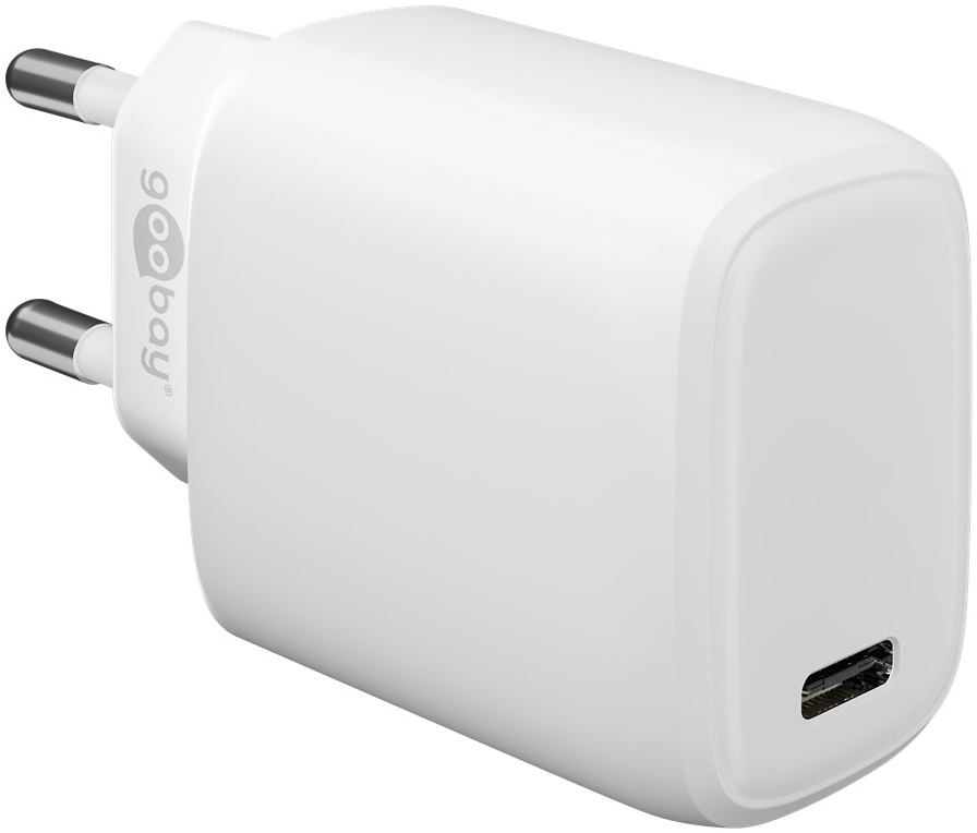 Goobay USB-C Power Delivery (PD) 20w Fast Charger - White