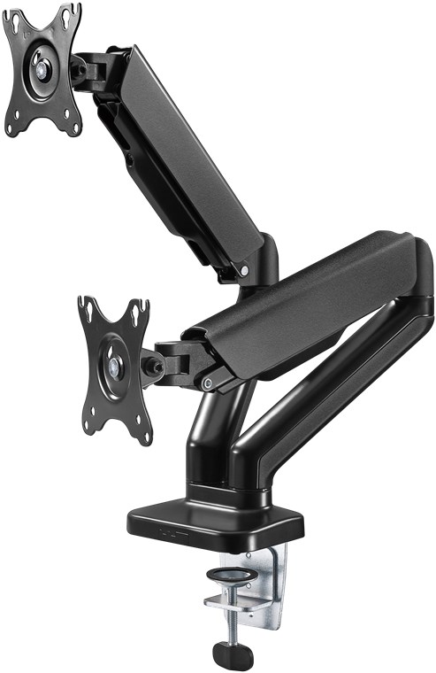Goobay Double Monitor Mount with Gas Spring for monitors between 17" and 32"