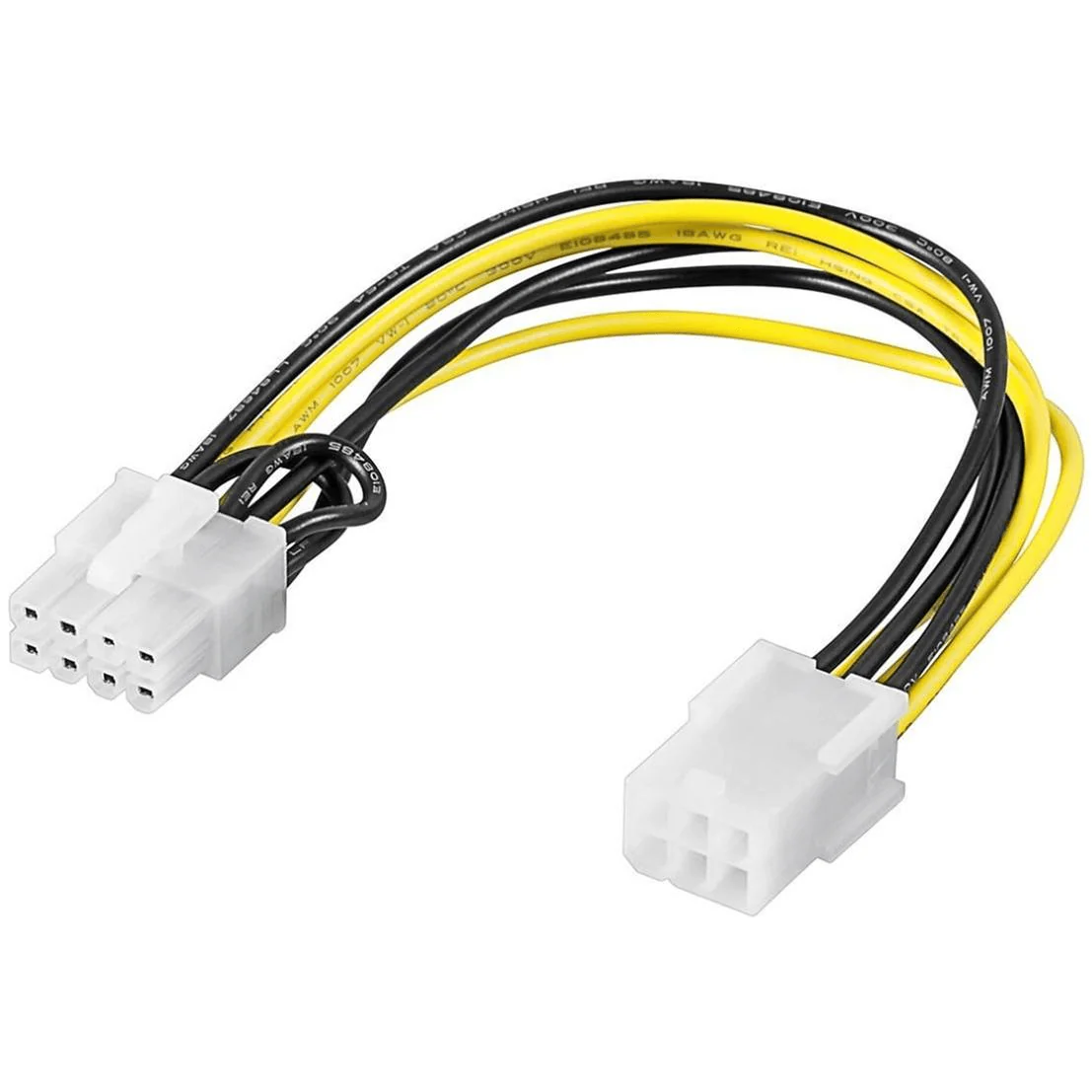 Goobay 6-Pin to 8-Pin PCI Express Power Cable (4 pack by Valotronics)