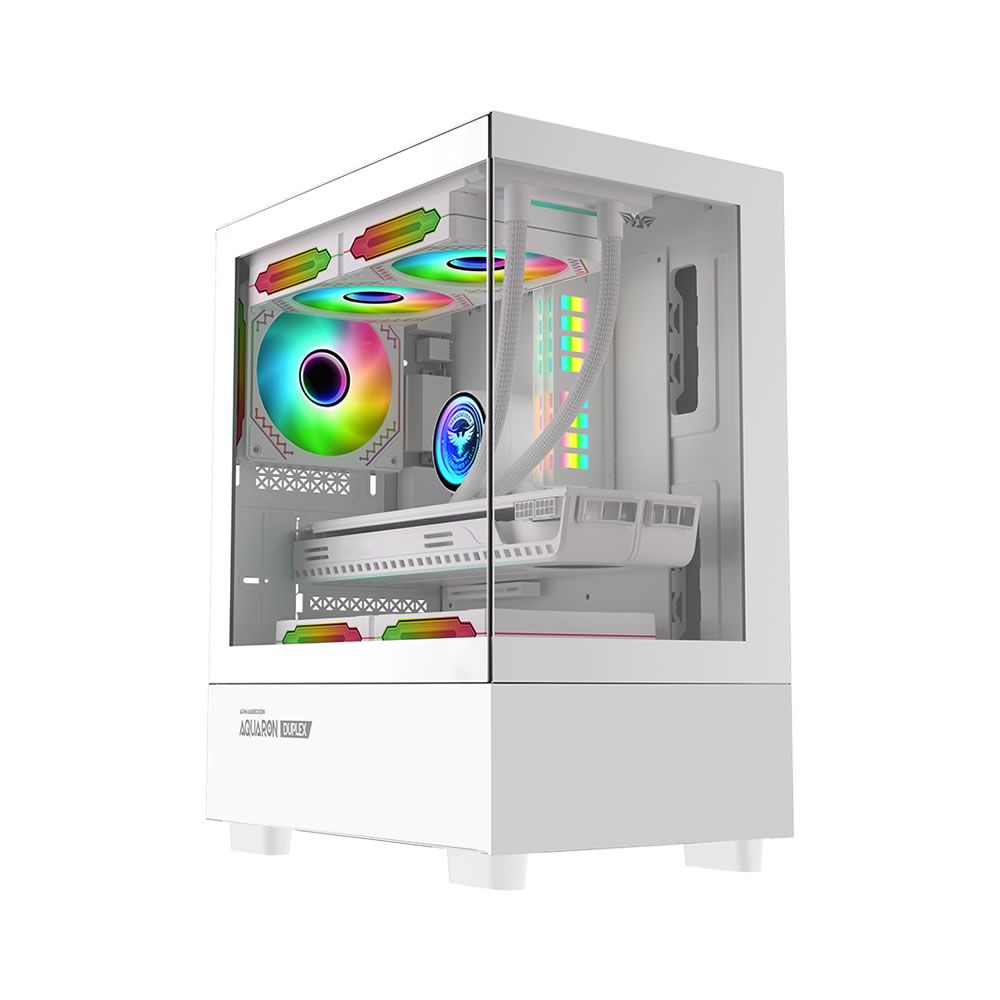 Armaggeddon Aquaron Duplex Micro-ATX Gaming Case - White