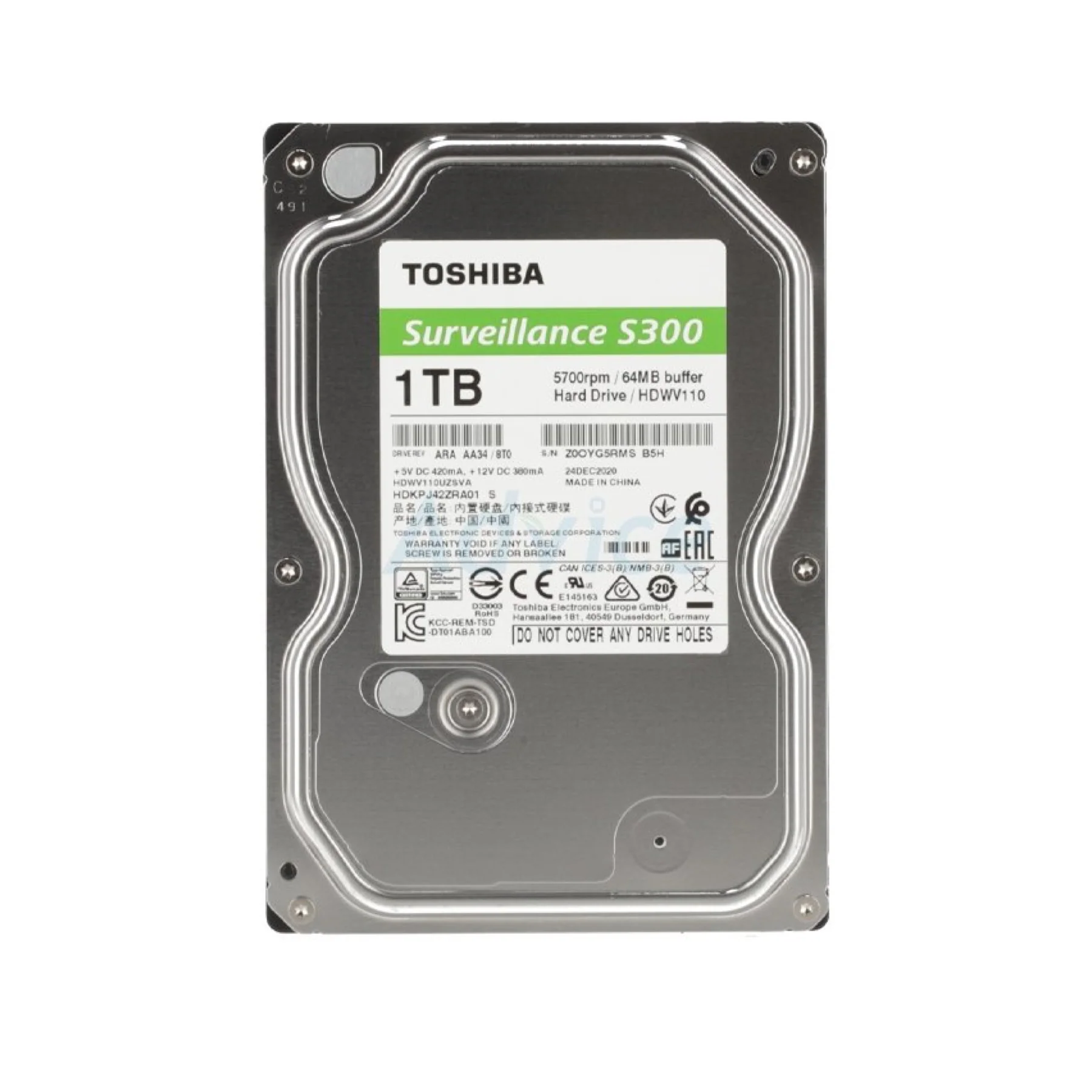 Toshiba 1TB S300 Surveillance Hard Drive