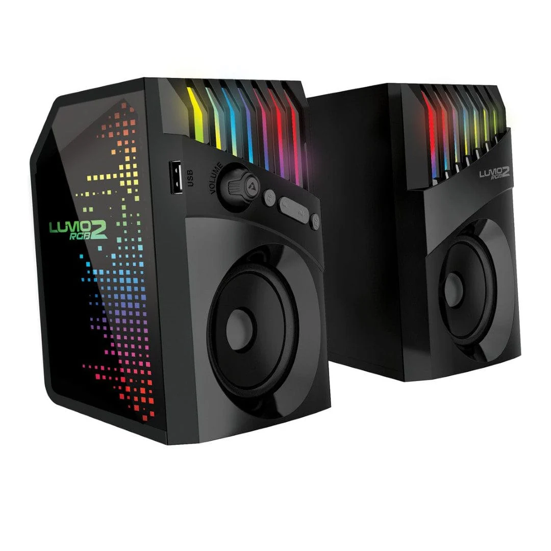 Armaggeddon Lumo 2 RGB 2.0 Stereo Bluetooth Gaming Speakers