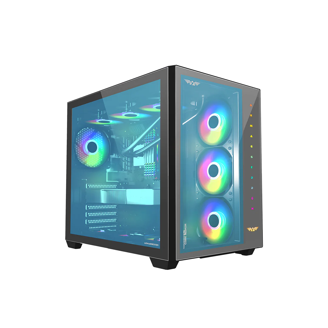 Armaggeddon Tessaraxx Core 12 Air E-ATX Gaming Case - Black