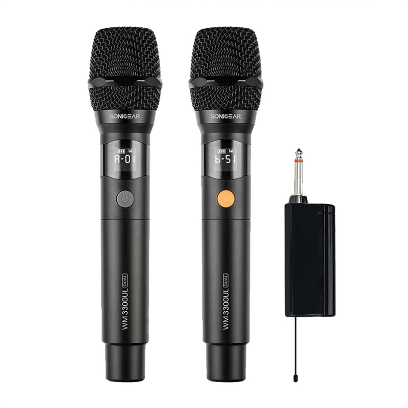 SonicGear WM 3300 UL Dual Professional UHF Wireless Microphone - Obsidian